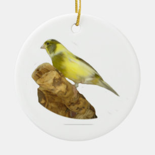 Vrouw canary keramisch ornament