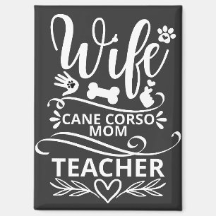 Vrouw Cane Corso Moeder Leraar Grappige Hond Magneet