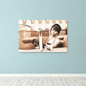  vrouw canvas afdruk (Insitu (Houten vloer))