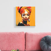 Vrouw Canvas Afdruk (Insitu (Woonkamer))