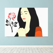 Vrouw Canvas Afdruk (Insitu (Houten vloer))