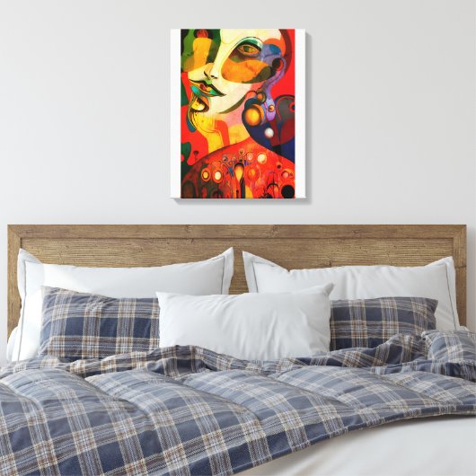 Vrouw Canvas Afdruk (Insitu (Slaapkamer))