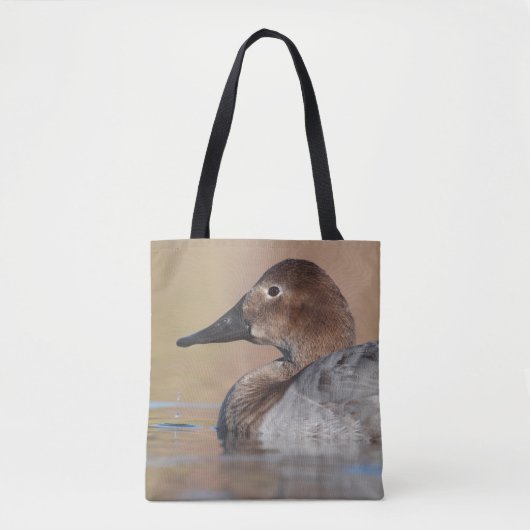 Vrouw Canvasback duck Profile Tote Bag (Voorkant)