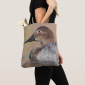 Vrouw Canvasback duck Profile Tote Bag (Dichtbij)