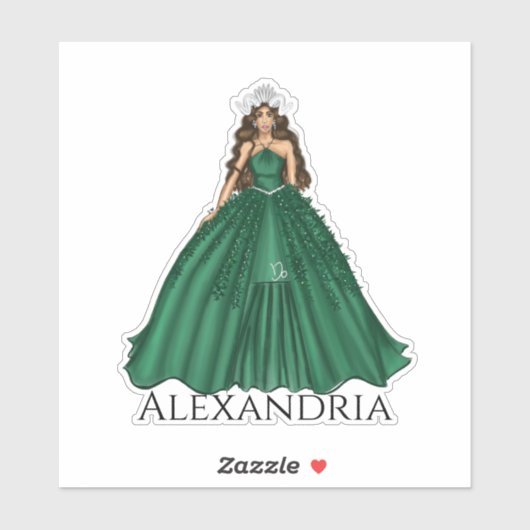 Vrouw Capricorn Goddess - Aangepaste naam Sticker (Vel)