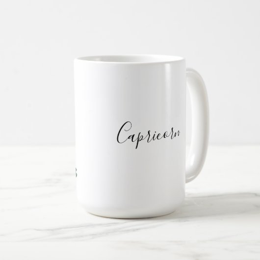 Vrouw Capricorn Goddess aangepaste tekst Koffiemok (Voorkant rechts)