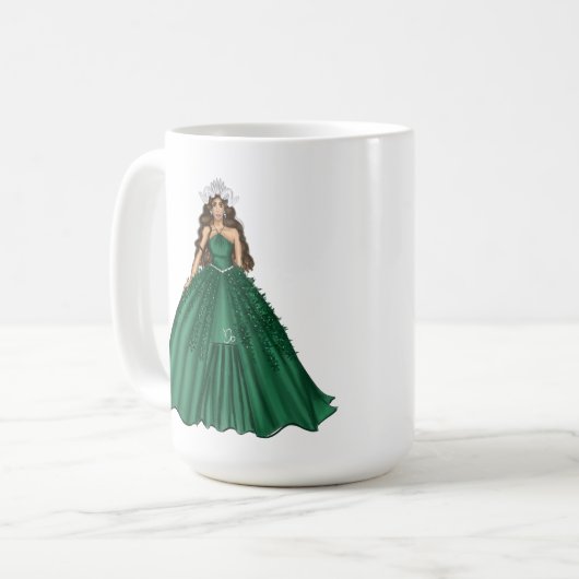 Vrouw Capricorn Goddess aangepaste tekst Koffiemok (Voorkant links)