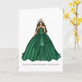 Vrouw Capricorn Goddess Aangepaste verjaardag Kaart (Gele Bloem)