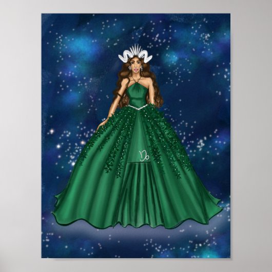 Vrouw Capricorn Goddess | Selderende kunst Poster (Voorkant)