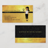 Vrouw Cartoon Advocaat Visitekaartjes (Voorkant / Achterkant)