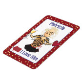 Vrouw Cartoon Bruiloft Jubileum Love Cruise Magneet (Linkerzijde)