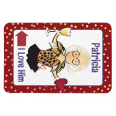 Vrouw Cartoon Bruiloft Jubileum Love Cruise Magneet (Horizontaal)