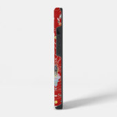 VROUW, CENTAUR BLOEMENROOD WIT Klimt-patroon iPhone Hoesje (Linkerkant)