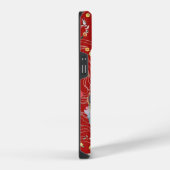 VROUW, CENTAUR BLOEMENROOD WIT Klimt-patroon iPhone Hoesje (Rechterkant)