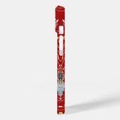 VROUW, CENTAUR BLOEMROOD Wit Klimt Patroon Case-Mate iPhone Case (Achterkant / Links)