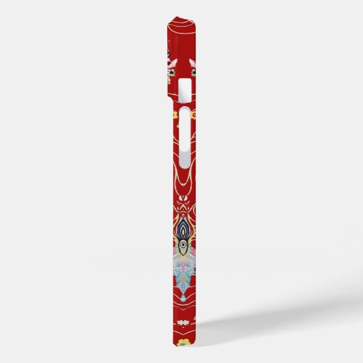 VROUW, CENTAUR BLOEMROOD Wit Klimt Patroon Case-Mate iPhone Case (Achterkant / Links)