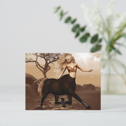 Vrouw Centaur Briefkaart (Staand voorkant)