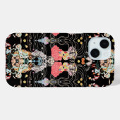 VROUW, CENTAUR FLORAL Red Black Klimt Patroon Case-Mate iPhone Case (Achterkant (horizontaal))
