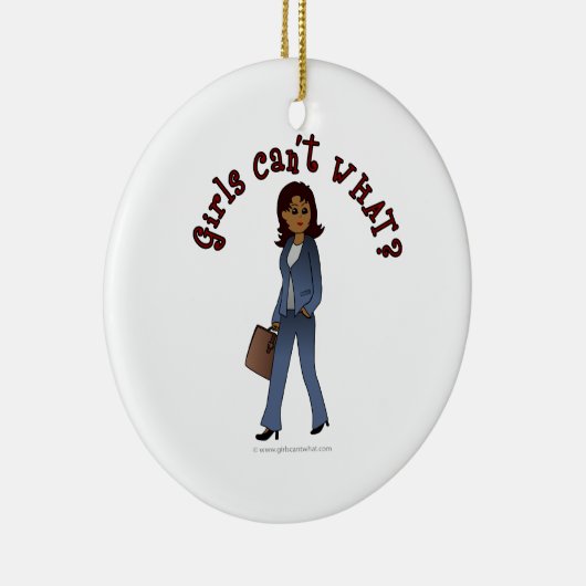 Vrouw CEO van Business Suit Keramisch Ornament (Rechts)