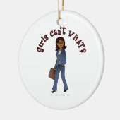 Vrouw CEO van Business Suit Keramisch Ornament (Links)