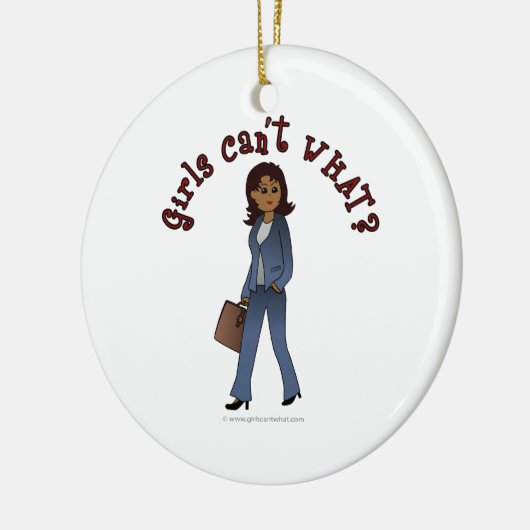 Vrouw CEO van Business Suit Keramisch Ornament (Links)