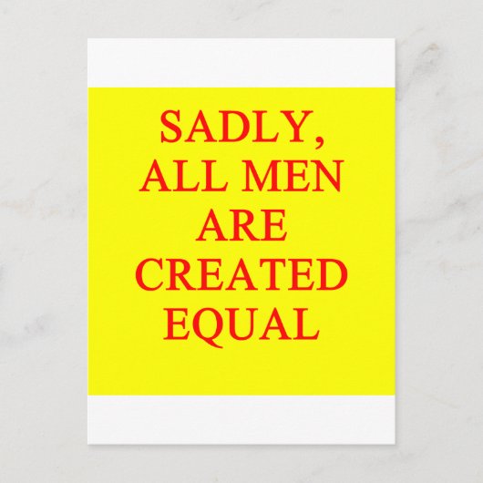 vrouw chauvinistisch varken briefkaart (Voorkant)