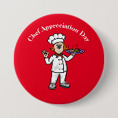 Vrouw Chef Appreciation Day Button (Voorkant)