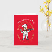 Vrouw Chef - Chef Appreciation Day Kaart (Gele Bloem)