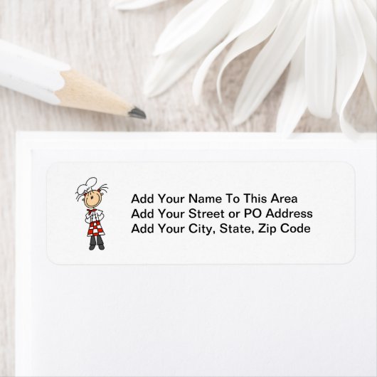 Vrouw Chef Etiket (Insitu)