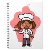 Vrouw Chef Illustratie Notitieboek (Voorkant)