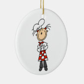 Vrouw Chef Keramisch Ornament (Rechts)