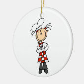 Vrouw Chef Keramisch Ornament (Links)