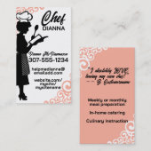  vrouw chef-kok bakken koken culinair visitekaartje (Voorkant / Achterkant)