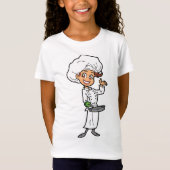 Vrouw Chef met een frituurpannen T-shirt (Voorkant)