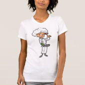 Vrouw Chef met een pantservrouw T-shirt (Voorkant)
