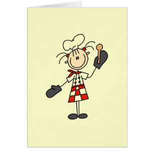 Vrouw Chef met Mitts en Wooden Spoon
