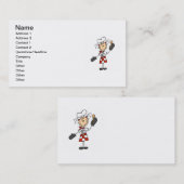 Vrouw Chef met Mitts en Wooden Spoon Visitekaartje (Voorkant / Achterkant)