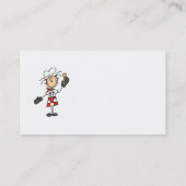 Vrouw Chef met Mitts en Wooden Spoon Visitekaartje (Achterkant)