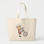 Vrouw Chef met Mixer Tshirts en Gifts Grote Tote Bag (Voorkant)