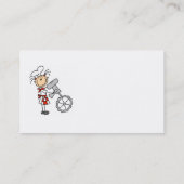 Vrouw Chef met Mixer Visitekaartje (Achterkant)