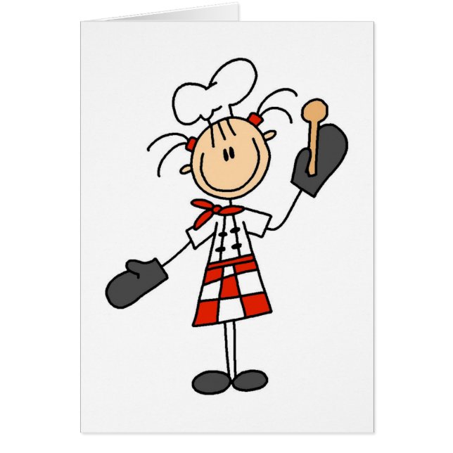 Vrouw Chef met Oven Mitts Tshirts en Gifts (Voorkant)