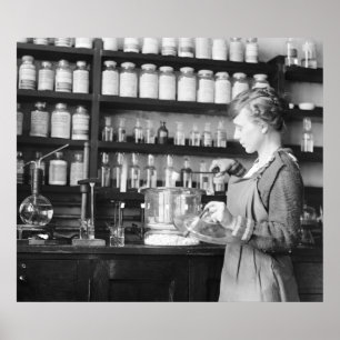 Vrouw Chemist, 1919 Poster