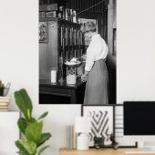 Vrouw Chemist, jaren 1910 Poster (Thuiskantoor)