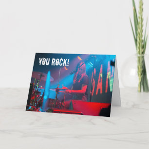 Vrouw Chick Drumsticks Drummer Birthday Card Kaart