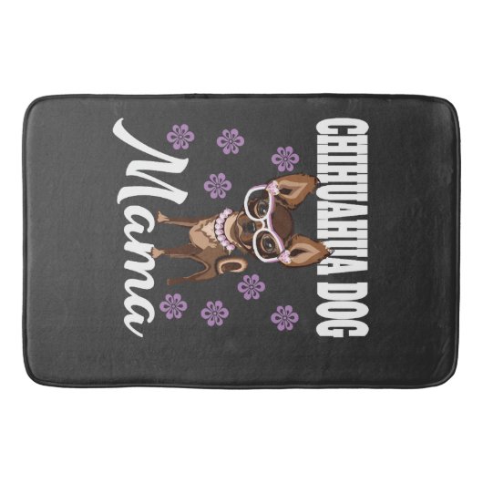 Vrouw Chihuahua-hond Moeder Badmat (Voorkant)