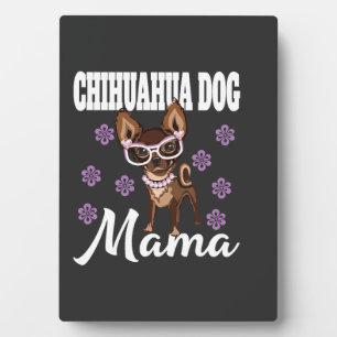 Vrouw Chihuahua-hond Moeder Fotoplaat