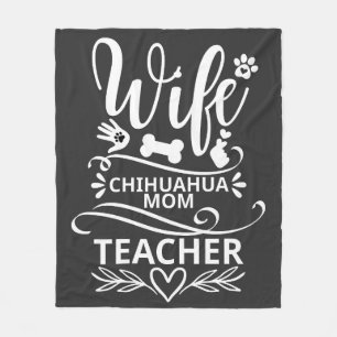 Vrouw Chihuahua Moeder Leraar Grappige Hond Fleece Deken