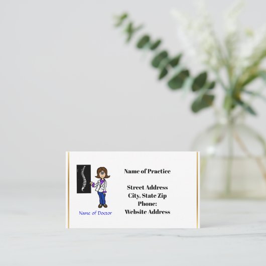 Vrouw Chiropracter Visitekaartjes (Staand voorkant)