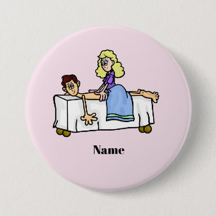 Vrouw Chiropractor of Masseuse Name Button