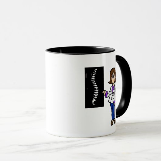 Vrouw-chiropractor of Spinale chirurgische Mok (Voorkant rechts)